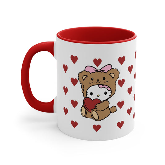 Hello Kitty Bear of Hearts Mug (Red Interior)