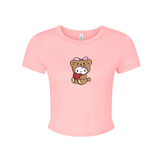 Hello Kitty Bear of Hearts Y2K Baby Tee